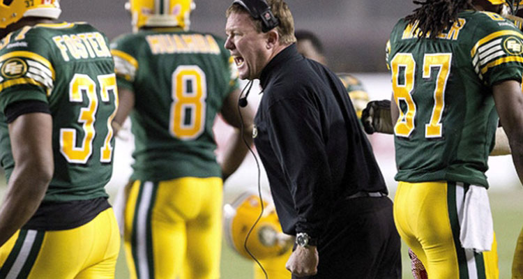 In just his second year as the head coach in Edmonton, Chris Jones has the Eskimos looking like Grey Cup favourites. (Jason Franson/Canadian Press)