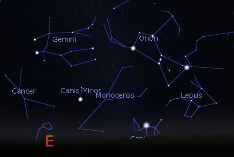 Image Courtesy of Stellarium 