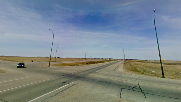 The intersection of Highway 11 and Wanuskewin Road. (Google Street View)