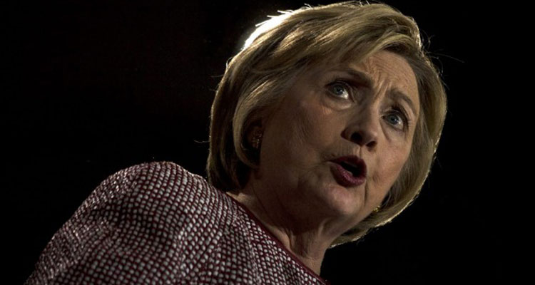 Democratic presidential candidate Hillary Clinton speaks in New York on Tuesday. Photo: Bloomberg
