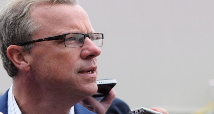 Saskatchewan Premier Brad Wall, seen at a coal-fired power plant in Estevan, was asking the federal government for $156 million to top up that province's cleanup fund. (The Canadian Press)