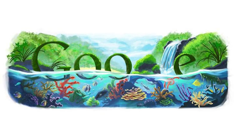 Google Doodle for Earth Day 2009 CREDIT: GOOGLE