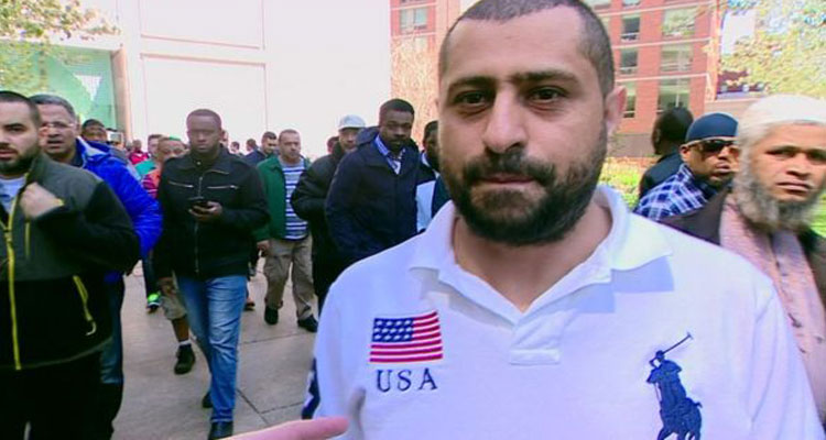 One young man said 'I am a Muslim and love America' (Image Courtesy of Nik Bryant)