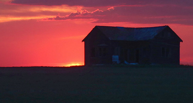 Sunset near Leader Sk