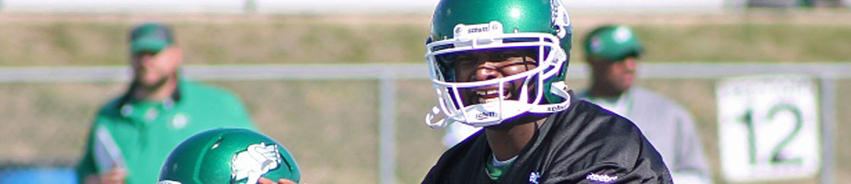 Quarterback Darian Durant at Saskatchewan Roughriders training camp in Saskatoon last year. (Peter Mills/CBC)